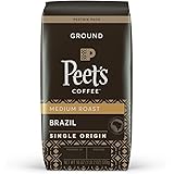 Peet's Coffee, Single Origin Brazil - Medium Roast Ground Coffee - 18 Ounce Bag