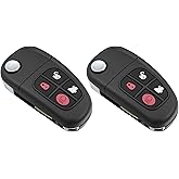 ACROPIX 315 MHZ Key Fob Keyless Entry Remote Fit for Jaguar S-Type XJ8 X-Type 2002-2008 NHVWB1U241 - Pack of 2 Black