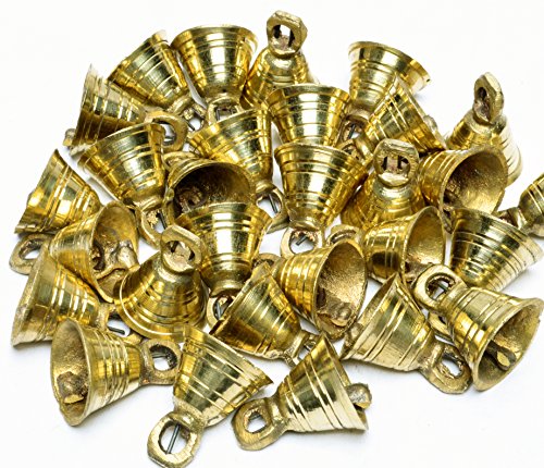 AzKrafts Lot 25 Brass Bells 1.13" H Vintage Style India Craft Decorative Camel Sheep Horse
