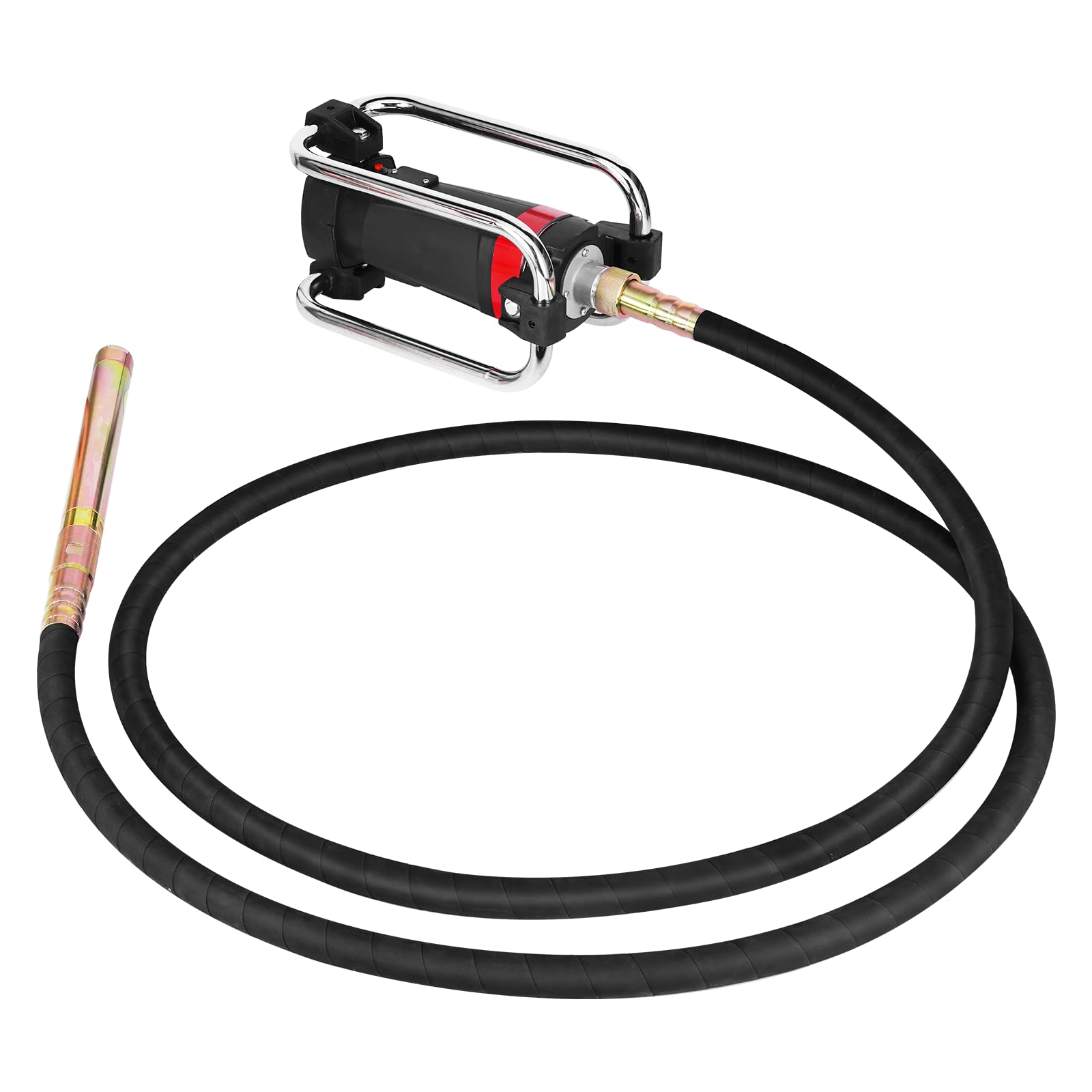 YJINGRUI Vibradores de Concreto Eléctricos 1600W 16,000 RPM, Vibrador de Construcción Eléctrico Portátil con Eje Flexible de 4,5 m (14-3/4 pies) para Eliminación de Burbujas de Grado Comercial
