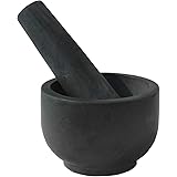 Kaizen Casa stone Mortar and Pestle, for Grind Spices, Powder Pesto, Mash Herbs, Crush Pills, Regular Size (3.75"X2.75" Morta
