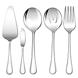 LIANYU 5-Piece Stainless Steel Serving Utensils Set