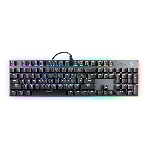 Black Shark K2 Wired Gaming Keyboard, Quiet Silent Red Switch