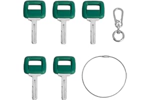 IDEASURE 5 PCS 11039228 Ignition Key Set, Replaces 17225331, ELI80-0091, Compatible with Volvo Loader Articulated Haul Truck Laser Cutting Machine Heavy Equipment Keys