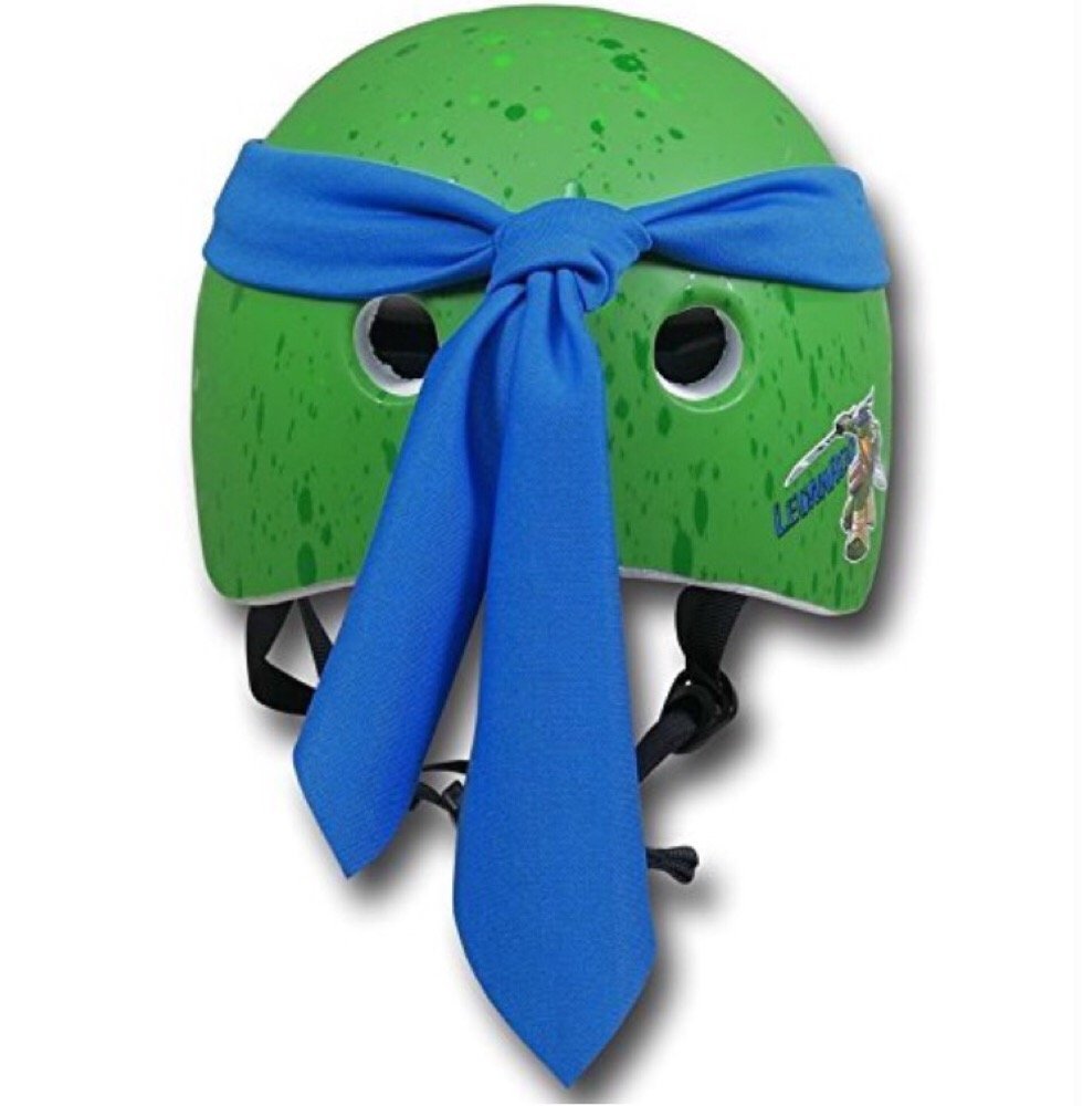 5 Piece Set Teenage Mutant Ninja Turtles Leonardo Kids Bike Helmet and Pads Sports & Outdoors