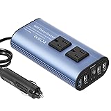 SUNWHEEL 300W Car Power Inverter, DC 12V to 110V AC