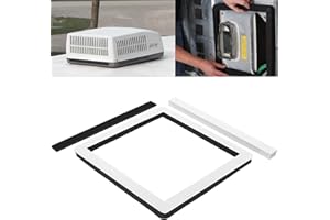 Ezbzyz 25071 Universal RV & Camper Roof Air Conditioner Gasket Kit, 14-Inch × 14-Inch Self-Adhesive Picture Frame Gasket, and Self-Adhesive Leveling Pads, Waterproof Compression Seal