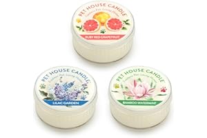 One Fur All Pet House Mini Candle - Spring Mix 3 Pack - Pet Odor Eliminator Mini Candle - Natural Wax Candle - Mini Candle Set - Pet-Friendly Non-Toxic Scented Candle