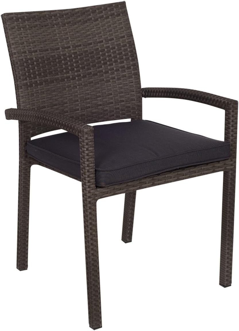amazon 4 piece patio set on Amazon Com Atlantic Patio Liberty 4 Piece Armchair Set With Light Grey Cushions Wicker Ideal For Outdoors And Indoors Patio Dining Chairs Garden Outdoor
