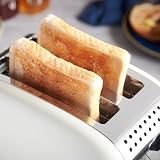 Russell Hobbs 2 Slice Toaster Longer Slots 6 Browning Levels Cream Stainless view 3