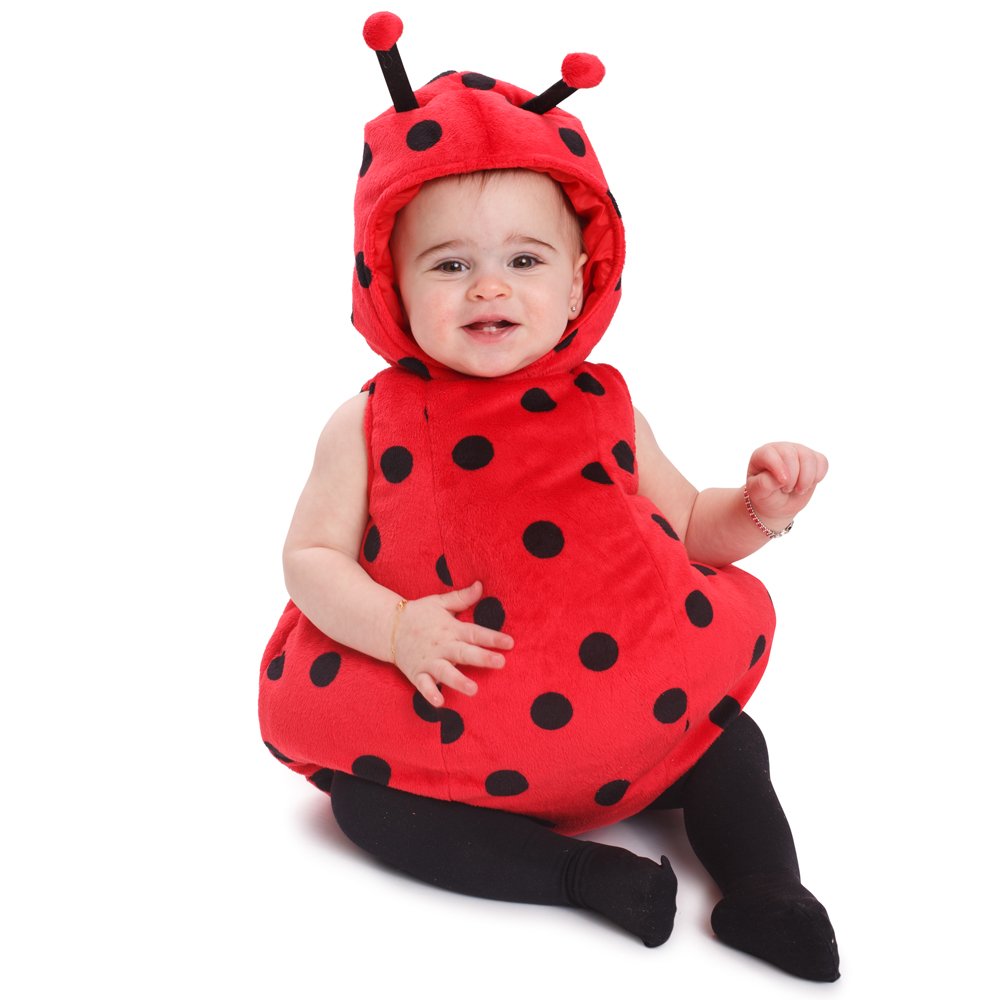 Dress Up America Baby Girls Ladybug Outfit - Toddler Cute Lady-Bug Infant Costume - Beautiful Dress Up Set for Role Play