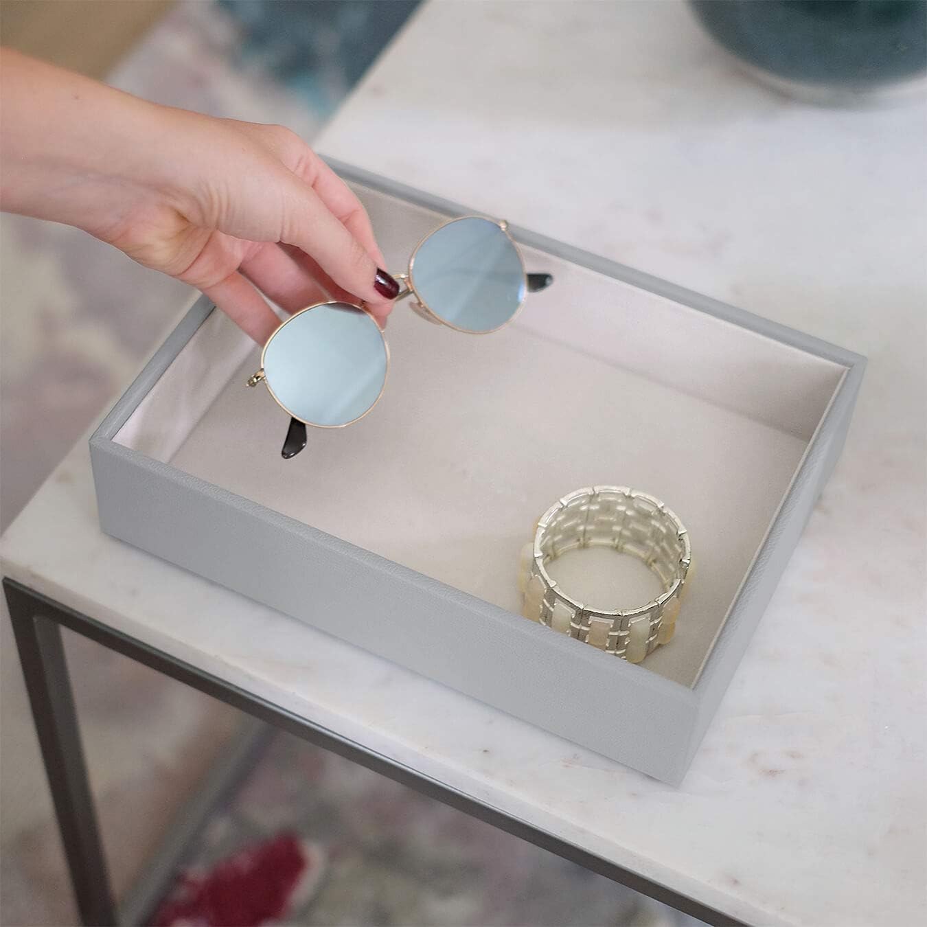 Stackers Pebble Grey Classic Medium Jewellery Box Chunky Jewellery Layer, 25cm x 18cm x 6cm - Image 3
