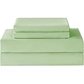 Queen Sheet Set Cooling Sheets Deep Pocket Queen Size Bed Sheets Set, Sage Green Soft Microfiber Oeko-Tex Sheets & Pillowcases Hypoallergenic Wrinkle Free Bedsheets