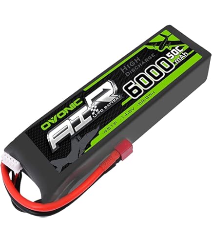 OVONIC 4S LiPo Battery 7200mAh 14.8V 130C With Dean-Style T Connector - Hard Case RC Battery