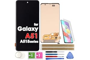 Flying Ocean LCD Screen Replacement Touch Display Digitizer Assembly (6.5) for Samsung Galaxy A51 A515 A515F A515FDS A515FDSN SM-A515FDST SM-A515FDSM SM-A515FN (Not for A51 5G), Black