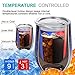 NEWBEA 2pcs Wine Tumbler with Lid, 12 Oz Double Wall Vacuum Insulated Stemless Glass, Stainless Steel Wine Cup for Wine, Coffee, Drinks, Champagne, Cocktails