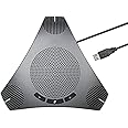 TRUSBEE Conference Speaker and Microphone,360° Omnidirectional USB Speakerphone Microphone, Clear Voice Pickup, Noise Reduction Computer Microphone for 8-10 People Business Conference,Home Office