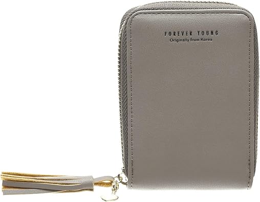 Amazon セット品 Forever Young フォーエバーヤング シンプル カードケース カード入れ パスケース 定期入れ レディース カードケース チャーム グレー ノーブランド品 定期入れ
