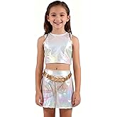 W.Sealet Halloween Cosplay Costume Set Christmas for Pop Singer Demon Skirt Set Outfit for Girls