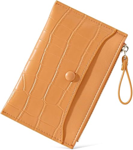Amazon コンパクト 財布 レディース 薄型 小さい 財布 小銭入れ カード入れ お札入れ 女性用 可愛い レザー ミニ サイフ オレンジ Hb 小銭入れ