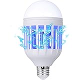 GLOUE Bug Zapper Light Bulb, 2 in 1 Mosquito Killer Lamp UV Led Electronic Insect & Fly Killer