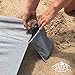 Outer Limits NEW Huge Travel - Picnic Blanket - Beach Blanket Compact Water Resistant Sand Free 7'x9' Oversized Nylon Outdoor Blankets with 4 Stakes Lightweight Portable Camping Blanket