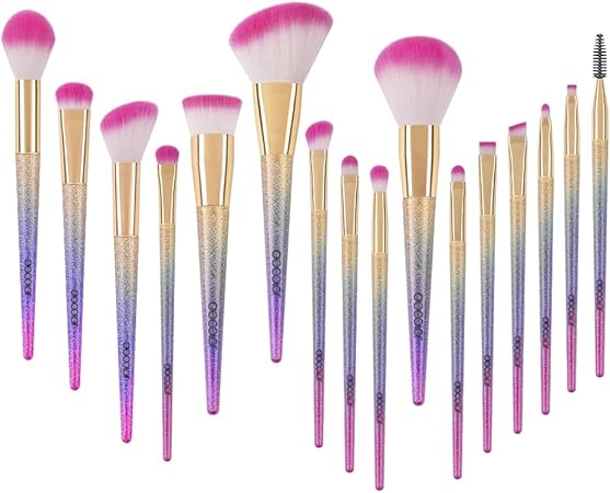 Amazon Docolor ドゥカラー 化粧筆 メイクブラシ 16本セット 欧米で大ブーム中のレインボーブラシ Docolor メイクアップブラシ 通販