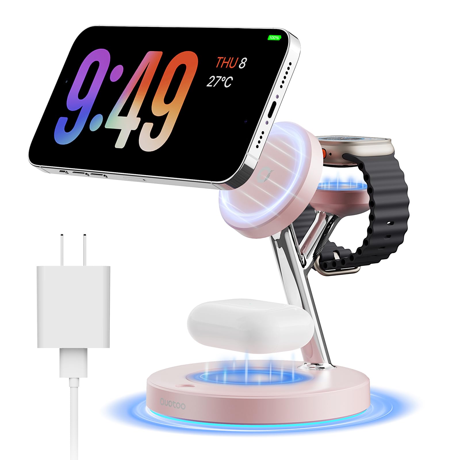 3 in 1 MagSafe Wireless Charger Stand for iPhone Apple Watch AirPods