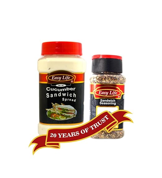 Easy Life Combo of Cucumber Sandwich Spread 315g and Sandwich Seasoning 40g