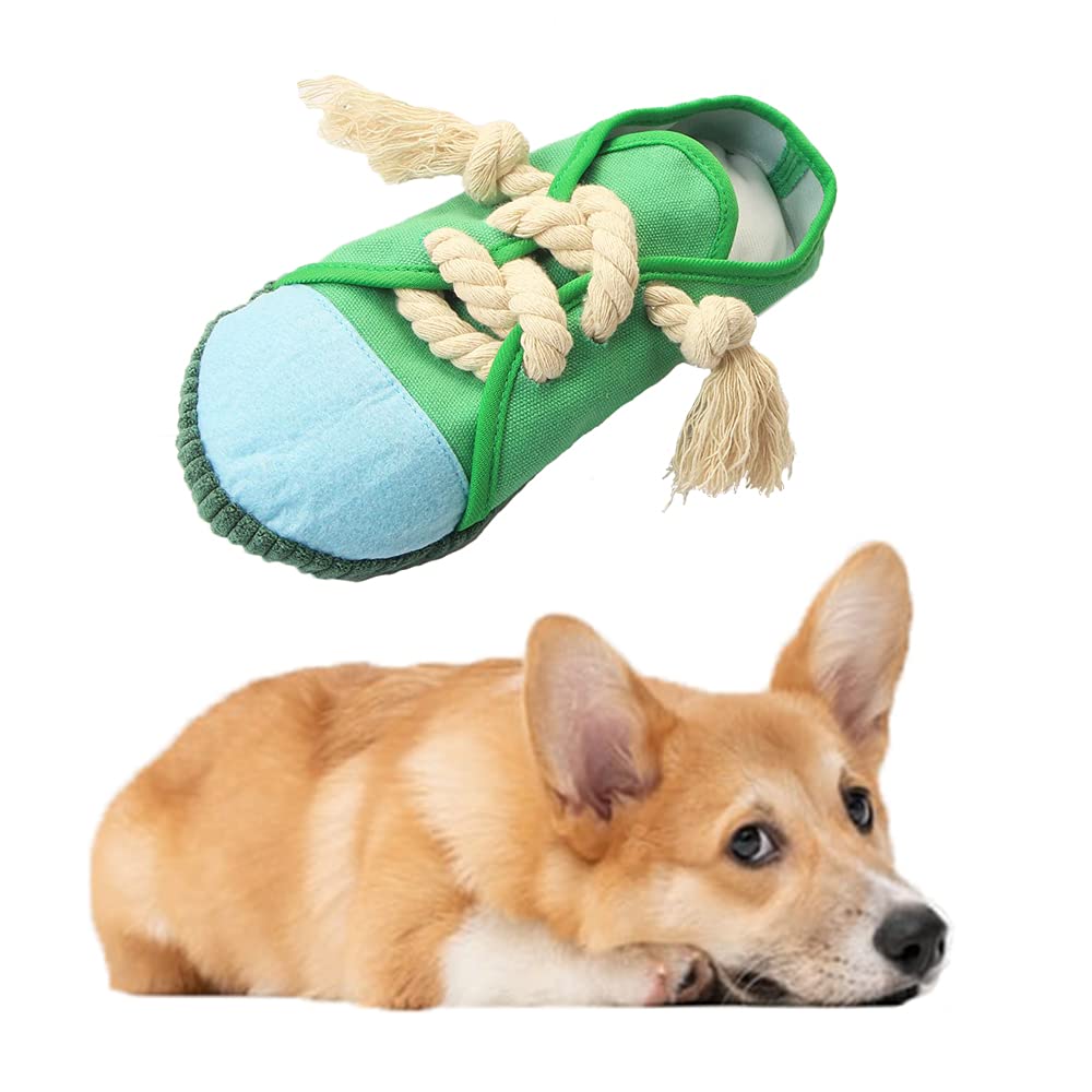 iNszkoos Dog Chew Toy Dog Squeaky Toy Dog Interactive Puzzle Toys Funny Durable Mini Sneakers Shoes Toy for Puppy Small Medium Dogs Relieve Boredom