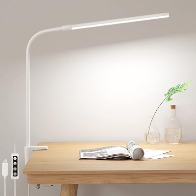 Lepro Desk Lamp Clip on 460lm Eye Caring USB Powered 3 Modes 10 Dimmable