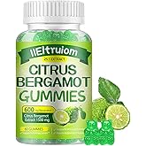 IIEltruiom Citrus Bergamot 1500mg, Citrus Bergamot Gummies for Healthy Cholesterol, Bergamot Supplements 25:1 Extract from Italy Bergamot, Resveratrol & Niacin - Natural Vegan 60 Gummies
