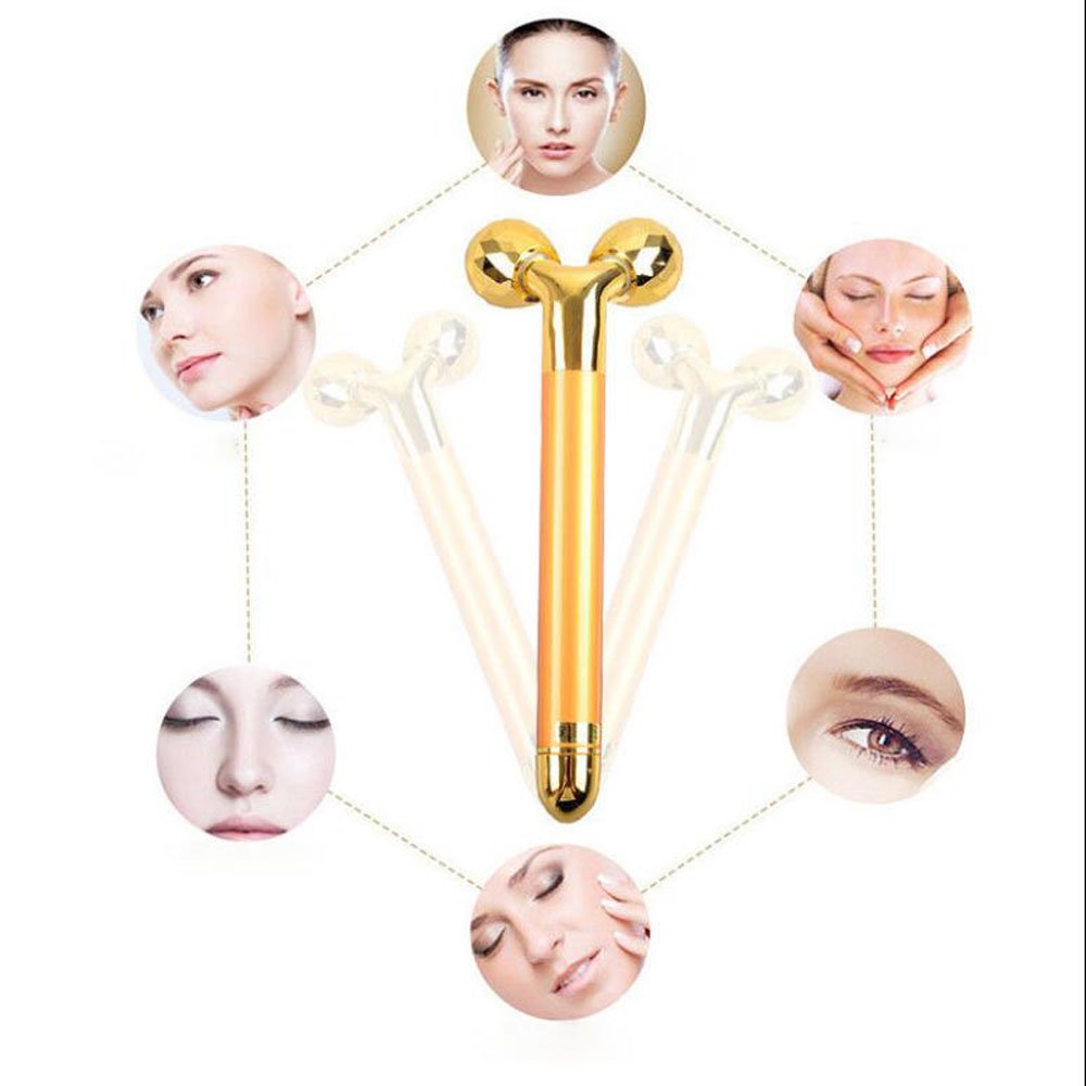 Zinnor Beauty Bar Face Massager 3D Roller Stick Face Slim V-Shaped Thin Facial Massage Tool Skin Wrinkle Remover Skincare Lady Body Care Energy Lift Mother Day\'s Gifts