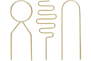 YOWLIEU Small Metal Trellis for Potted Plants, 3 Pcs Gold Trellis for Climbing Plants Indoor, Plant Support Stake Mini House Plant Trellis for Hoya, Flower, Pothos, Monstera