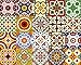 Mi Alma Backsplash Tile Stickers 24 PC Set Traditional Talavera Tiles Stickers Bathroom & Kitchen Tile Decals Easy to Apply Just Peel and Stick Home Decor 6x6 Inch (Kitchen Tiles Stickers D1)