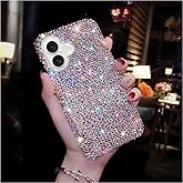 Erolagomat Bling Designer for iPhone 16 Plus Case, Glitter Rhinestones Phone Case with More Than 800 Super Shiny Rhinestones，Luxury Sparkly Hard Back Cover for Women Girls