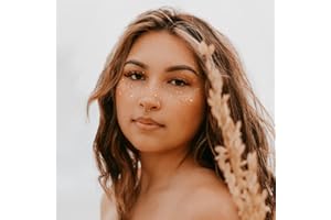 Flash Tattoos Pixie Dust Authentic Metallic Temporary tattoos-2 sheet mini pack | Includes over 24 premium foil waterproof tattoos, face glitter, face gems, festival, face freckles