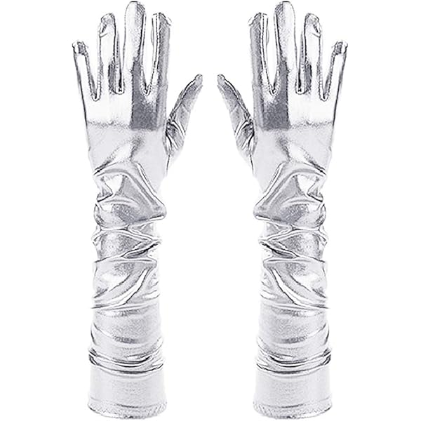 Amazon.com: Yabber Long Metallic Sparkly Gloves [2-Pack