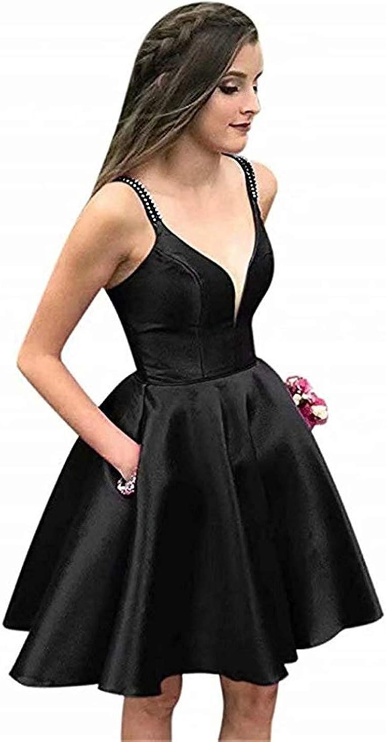 black homecoming dress with pockets