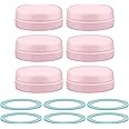 Maymom Solid Lids Aka Travel Caps w/Sealing Ring Compatible with Avent Bottle; Cap Replace Avent Natural Bottle Screw Ring n Sealing Disc; Fit Avent Anti-colic Polypropylene, Glass Bottle, Avent Pink