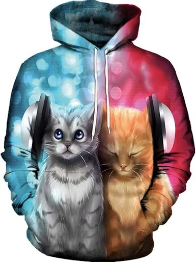 3d cat hoodie