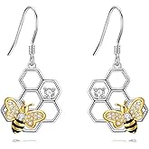 VONALA 925 Sterling Silver Cat/Bee/Hummingbird/Baseball/Mushroom Dangle Earrings Cute Animal Sport Mushroom Drop Earrings for Women