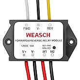Weasch Forward and Reverse Relay Module, 12V 10A Pre-Wired with LED Light, for Motor/Linear Actuator, Reversing Relay Module