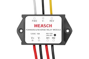 Weasch Forward and Reverse Relay Module, 12V 10A Pre-Wired with LED Light, for Motor/Linear Actuator, Reversing Relay Module