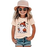 GLIGLITTR Toddler Halloween Shirt Baby Boy Girl Cute Ghost Tshirt Pumpkin Short Sleeve Tee Top Kids Spooky Season Fall Outfit
