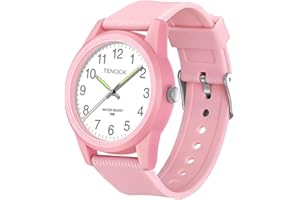 TENOCK Kids Analog Watches for Girls Boys Watches with Soft Band Learning Time 50M Waterproof Children Watch Easy to Read for Ages 4-12 Kids Gift