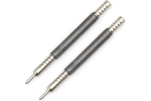 WHLLING 2-Piece Spring Loaded Center Punch Hammerless Single Ended Centering Center Punch, 3500 PSI Striking Force Hit Punch Tool for Metal Wood