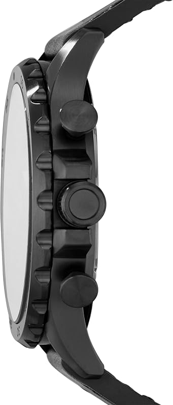 Montre pour Hommes Nate, Mouvement chronographe à Quartz, boîtier en Acier Inoxydable Noir de 50 mm avec Bracelet en Cuir véritable, JR1354