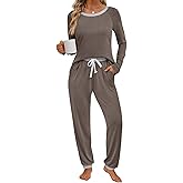 LILLUSORY Womens Pajamas Sets 2 Piece Fall Casual Lounge Pjs Set Sleep Loungewear Winter Long Sleeve Warm Outfits 2026