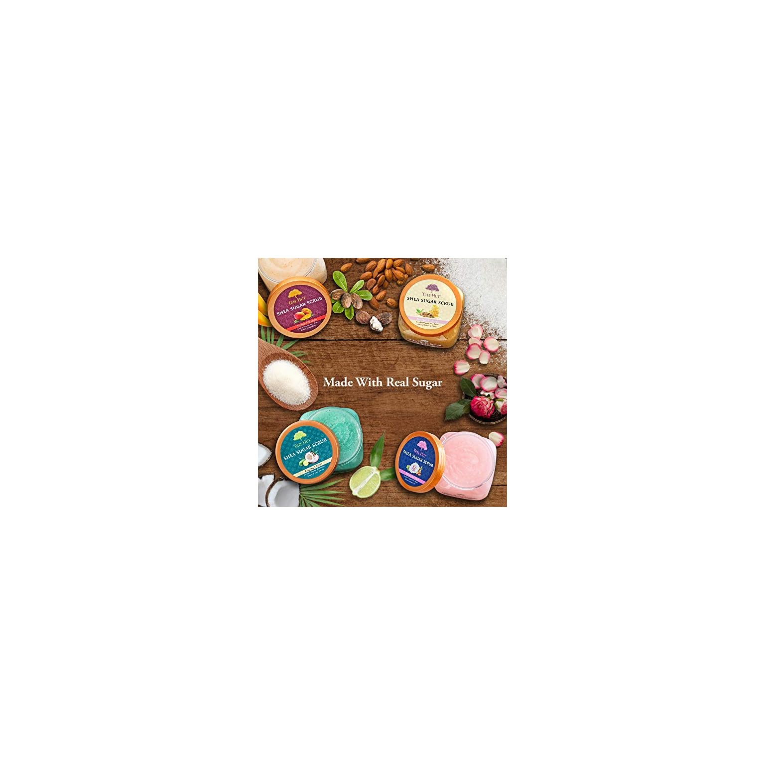 Tree Hut Frosted Sugar Cookie Shea Sugar Scrub, 18 oz, Ultra Hydrating and Exfoliating Scrub for